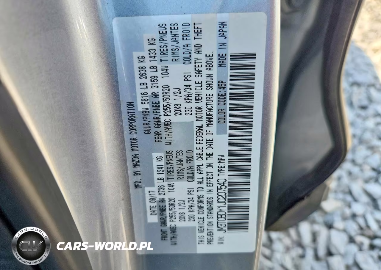 2018 Mazda Cx-9 Grand Touring VIN:JM3TCBDY1J0207540 - 14