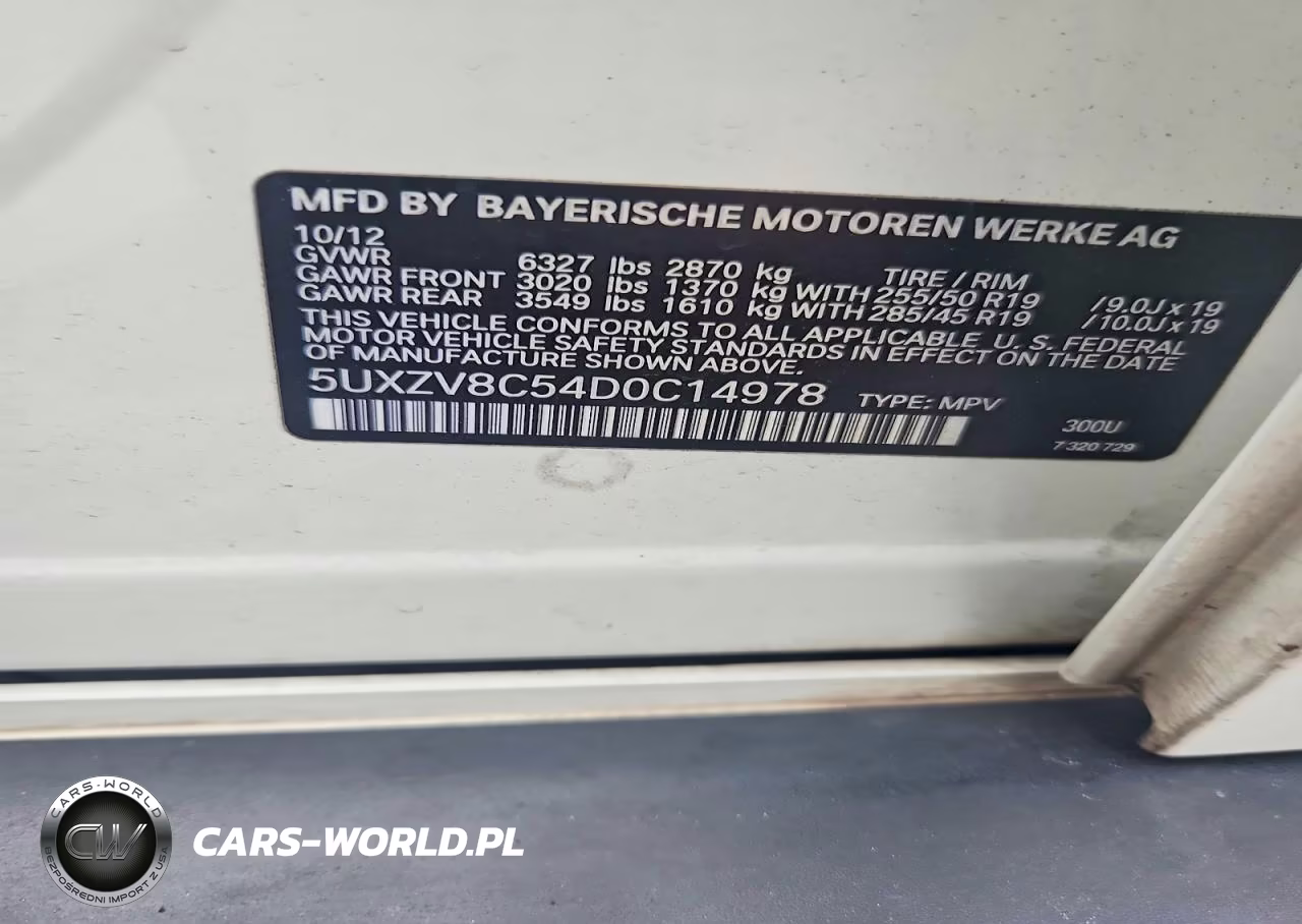 2013 BMW X5 xDrive50I VIN:5UXZV8C54D0C14978 - 13