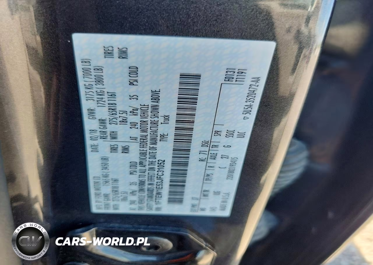 2018 Ford F150 Supercrew VIN:1FTEW1E53JFC31052 - 12