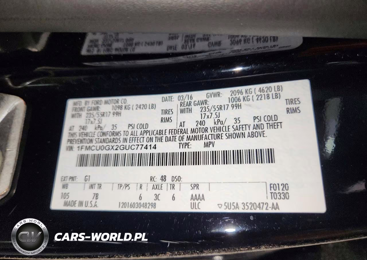2016 Ford Escape Se VIN:1FMCU0GX2GUC77414 - 13