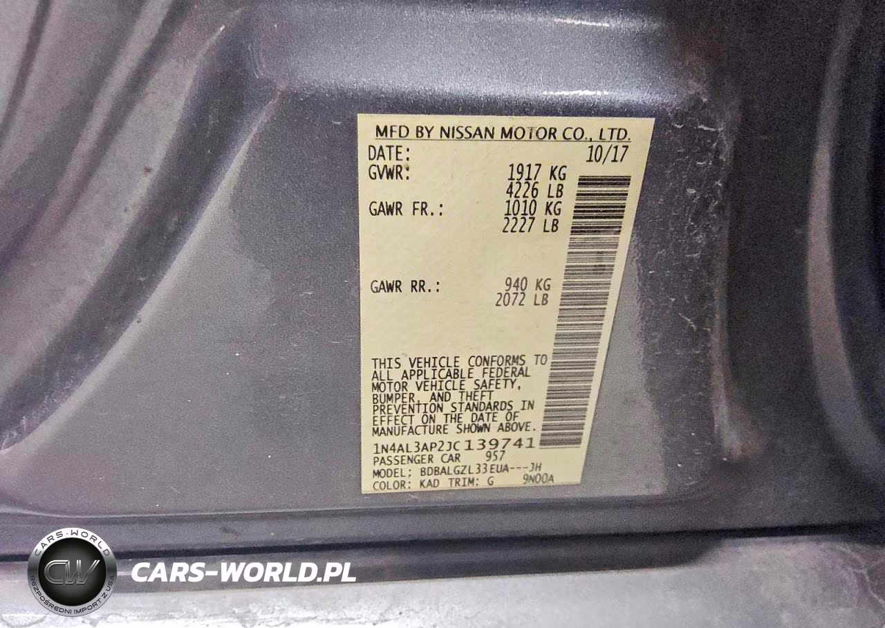 2018 Nissan Altima 2.5 S VIN:1N4AL3AP2JC139741 - 12