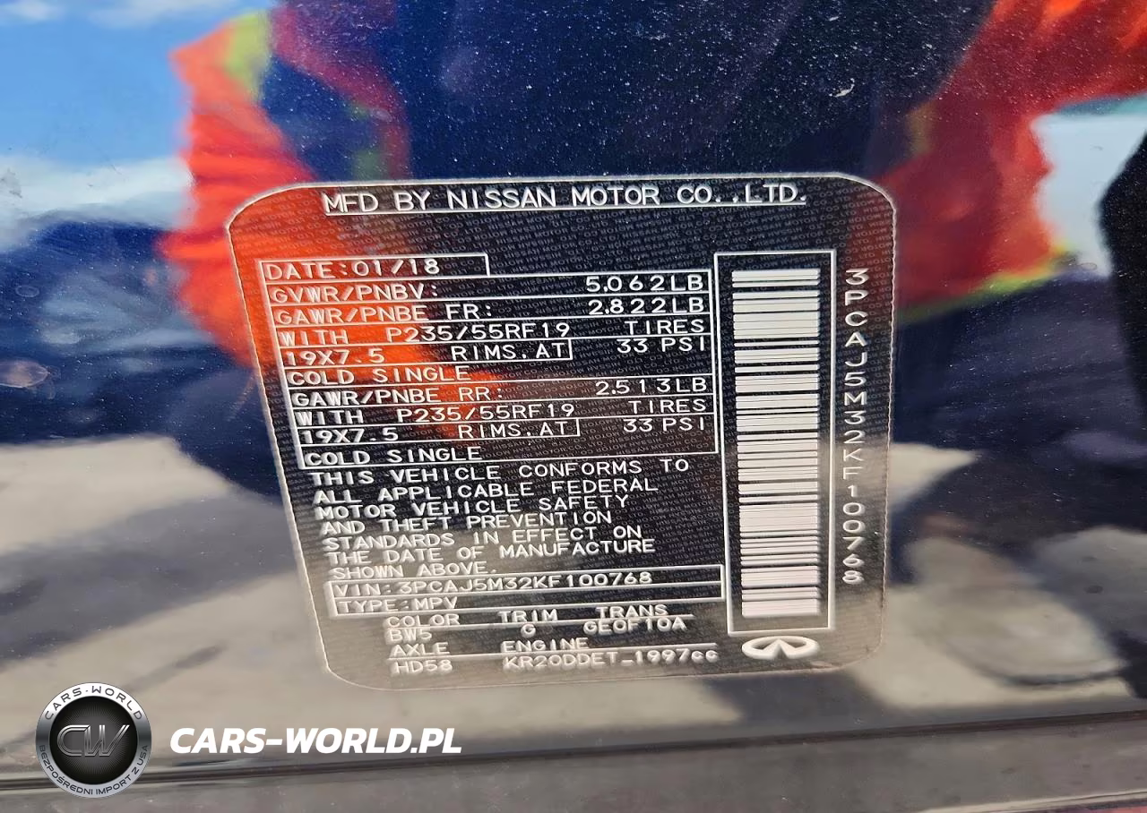 2019 Infiniti Qx50 Essential VIN:3PCAJ5M32KF100768 - 12