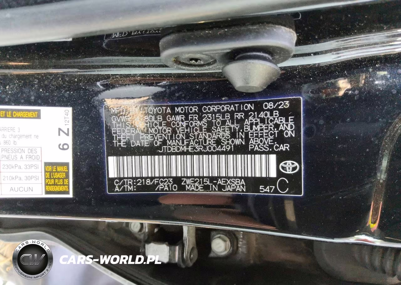 2024 Toyota Corolla Hybrid Se VIN:JTDBDMHE3RJ004491 - 12