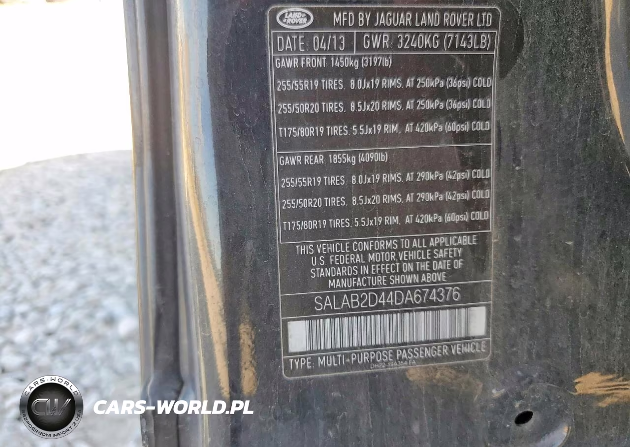 2013 Land Rover Lr4 VIN:SALAB2D44DA674376 - 12