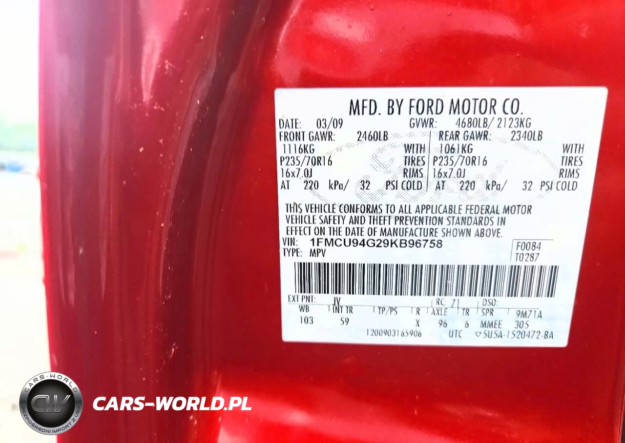 2009 Ford Escape Limited VIN:1FMCU94G29KB96758 - 13