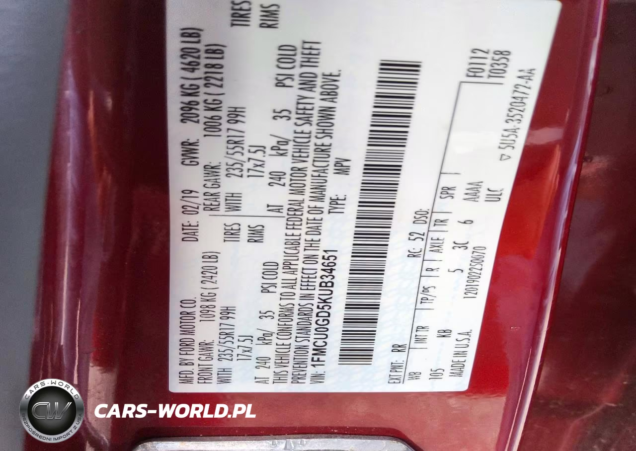 2019 Ford Escape Se VIN:1FMCU0GD5KUB34651 - 13