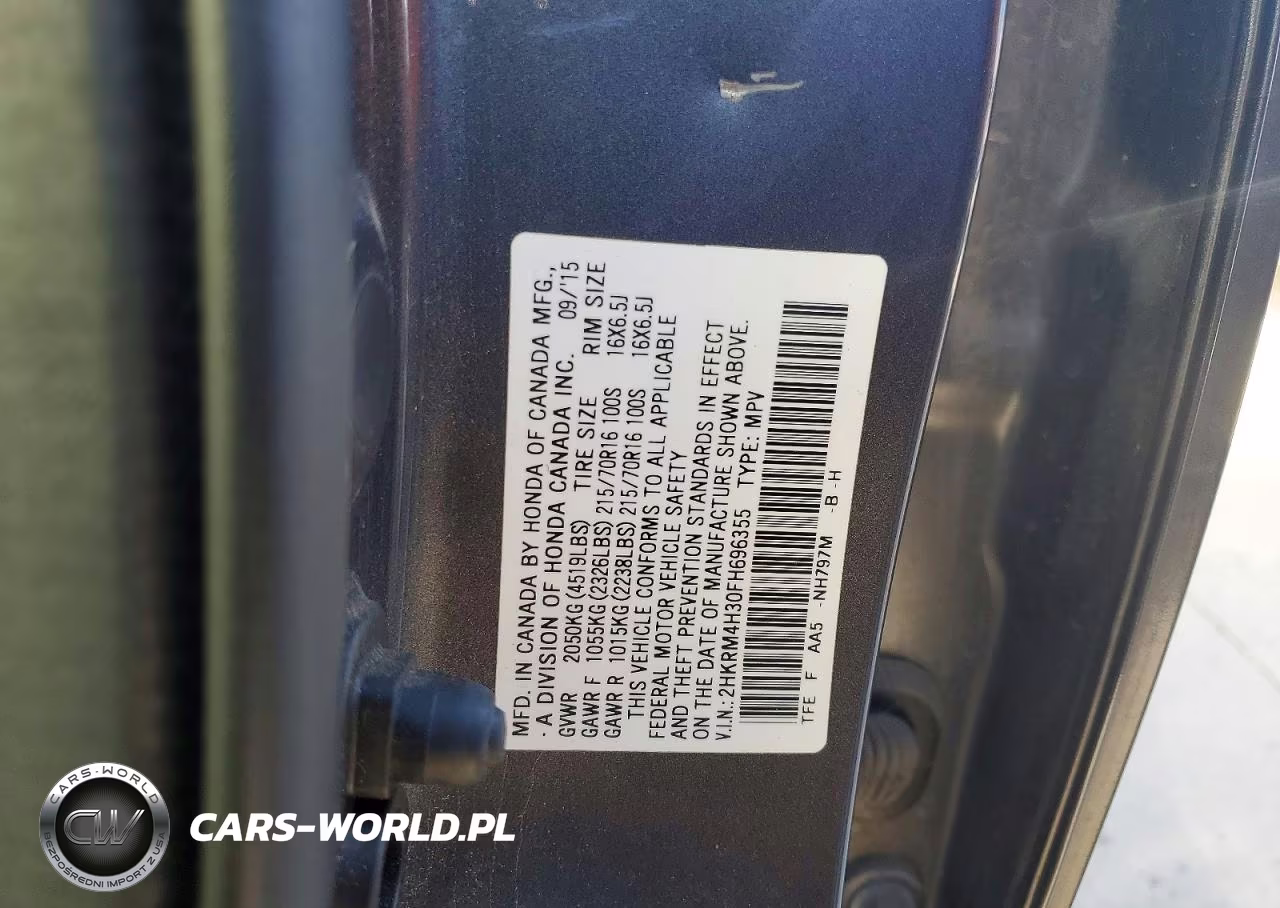 2015 Honda Cr-V Lx VIN:2HKRM4H30FH696355 - 14