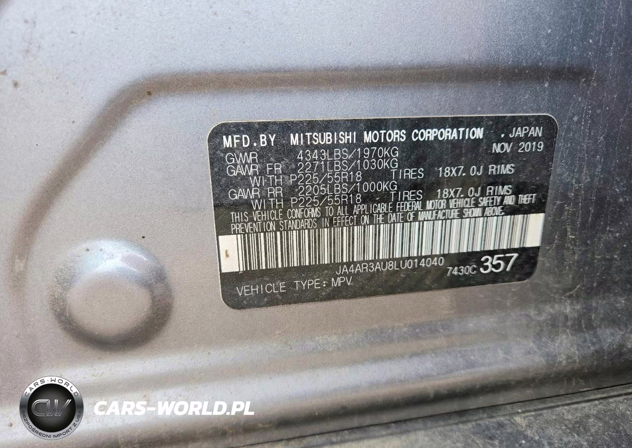 2020 Mitsubishi Outlander Sport Es VIN:JA4AR3AU8LU014040 - 13