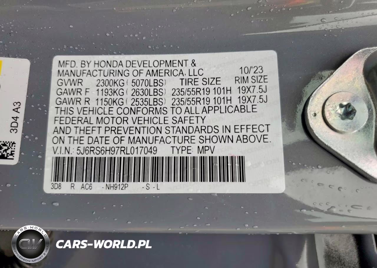 2024 Honda Cr-V Sport Touring VIN:5J6RS6H97RL017049 - 14