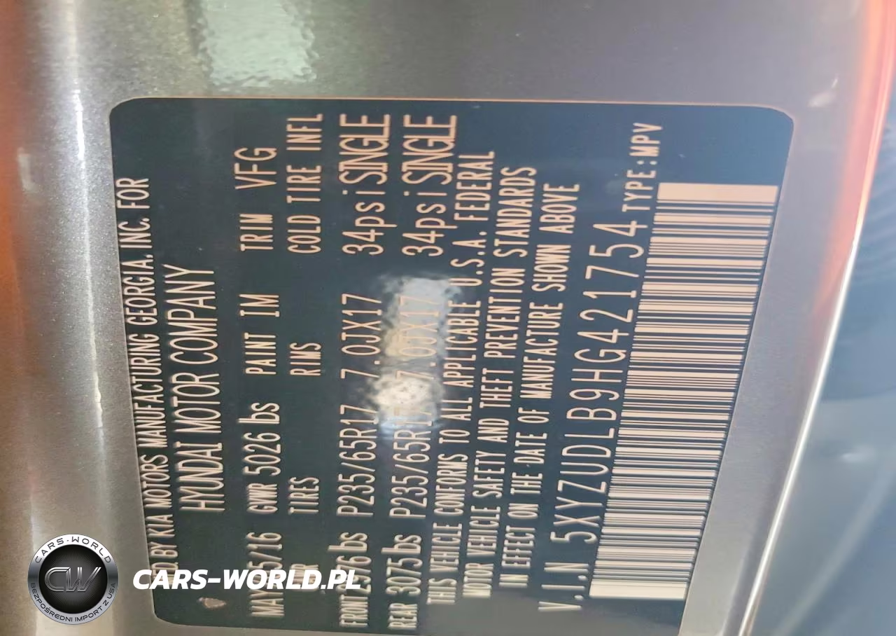 2017 Hyundai Santa Fe Sport 2.4L VIN:5XYZUDLB9HG421754 - 13