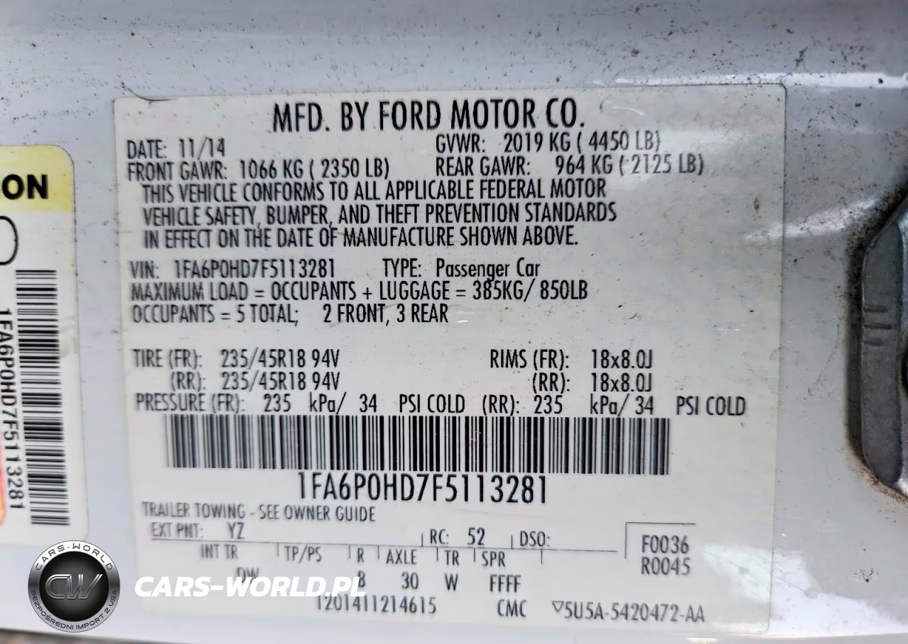 2015 Ford Fusion Se VIN:1FA6P0HD7F5113281 - 12