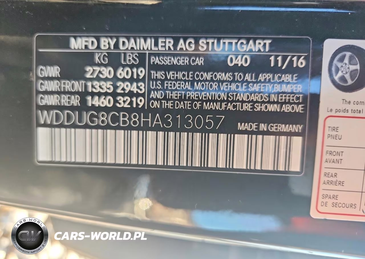 2017 Mercedes-Benz S 550 VIN:WDDUG8CB8HA313057 - 12
