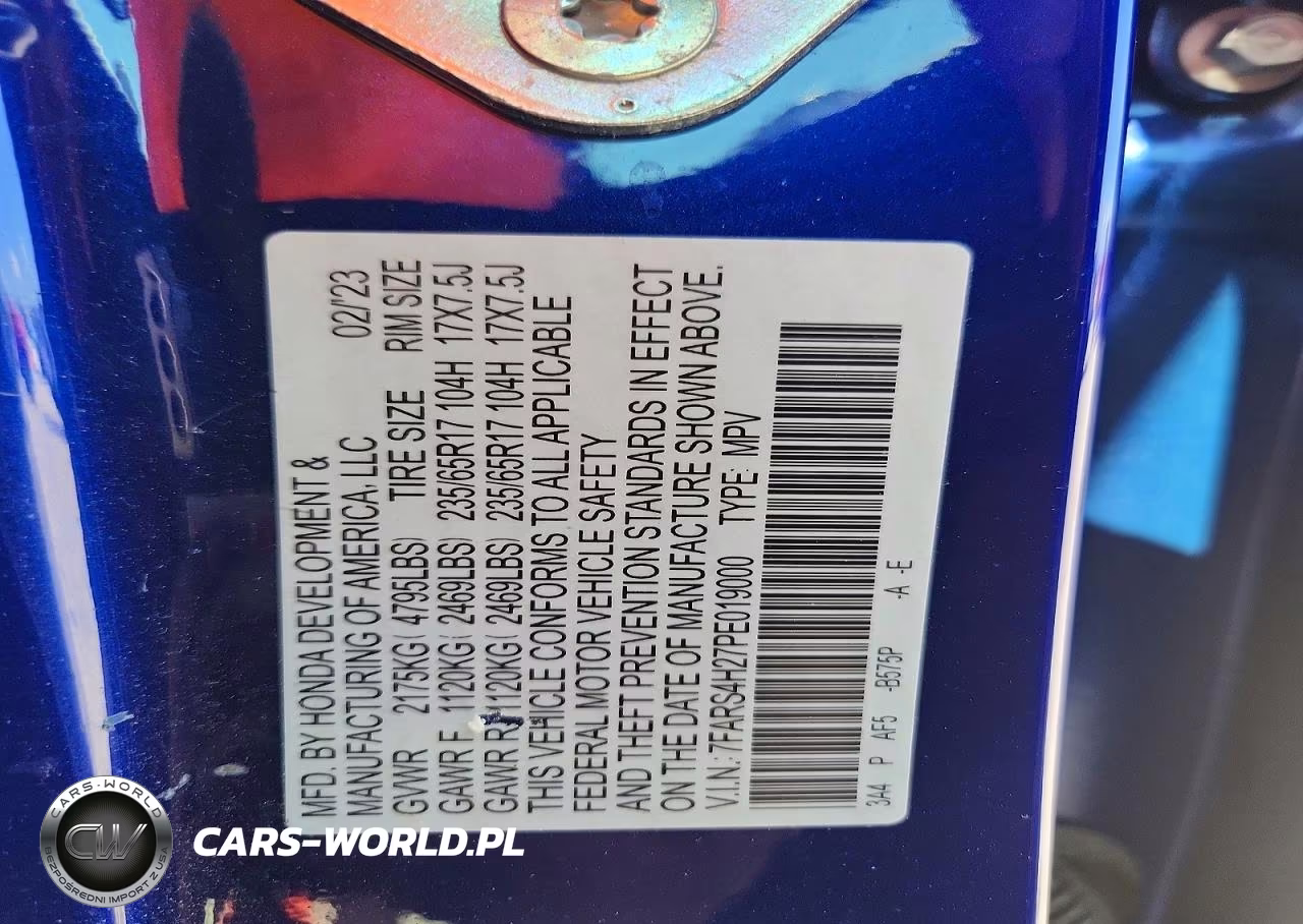 2023 Honda Cr-V Lx VIN:7FARS4H27PE019000 - 13