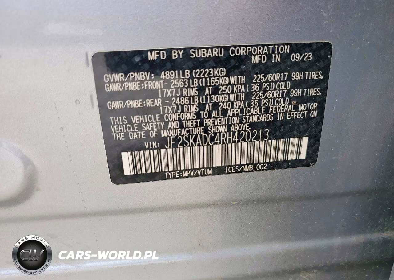 2024 Subaru Forester Premium VIN:JF2SKADC4RH420213 - 13