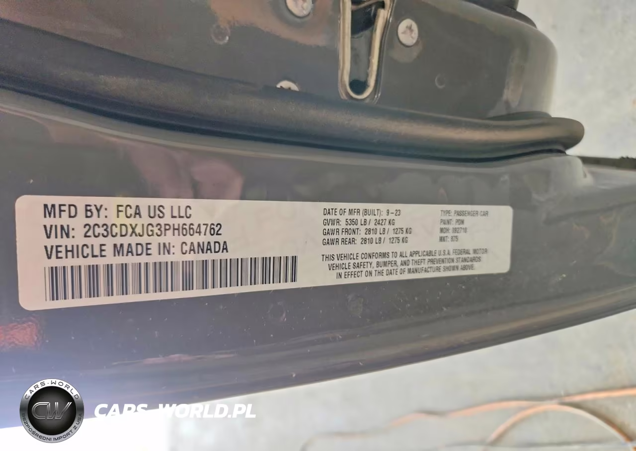 2023 Dodge Charger Sxt VIN:2C3CDXJG3PH664762 - 12