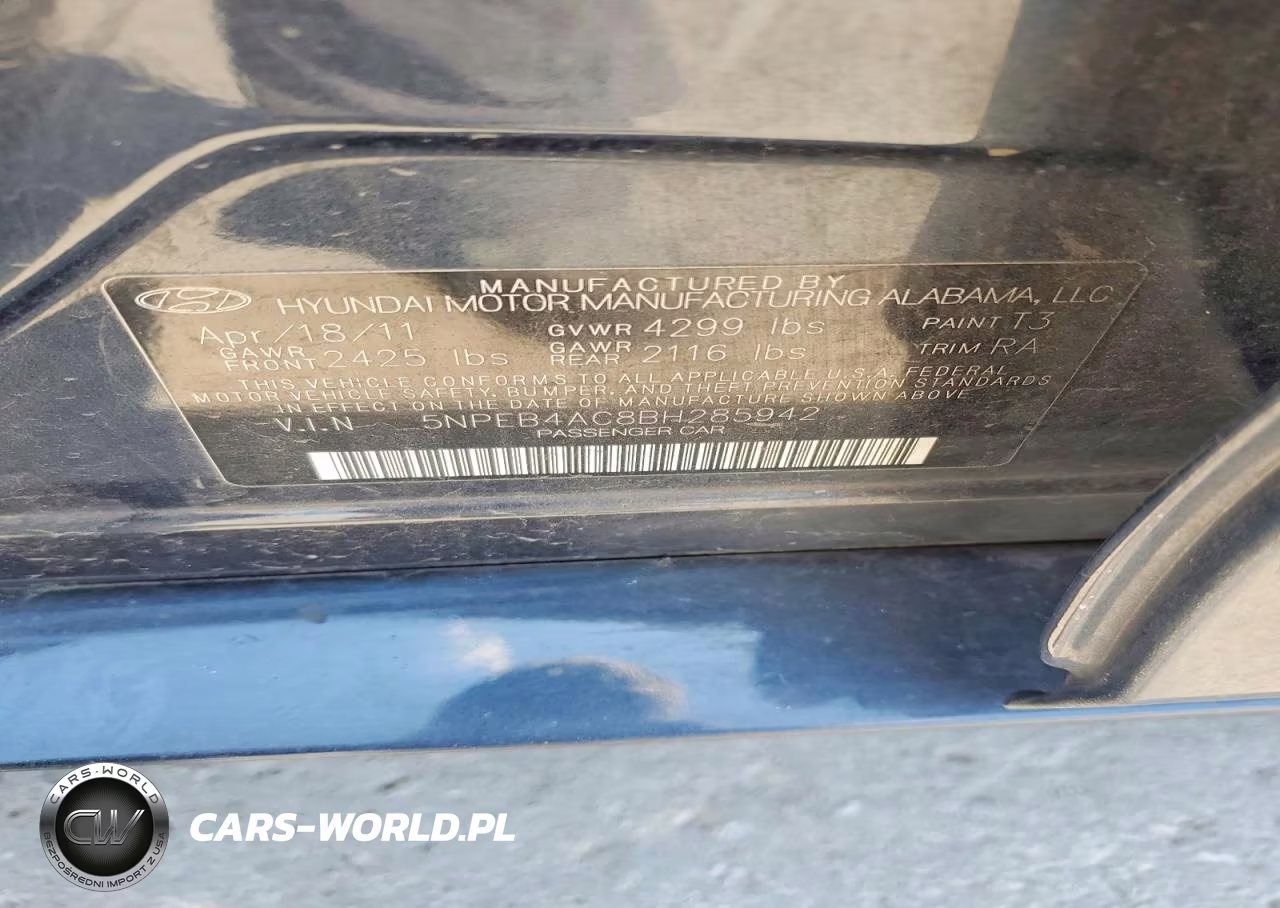 2011 Hyundai Sonata Gls VIN:5NPEB4AC8BH285942 - 12