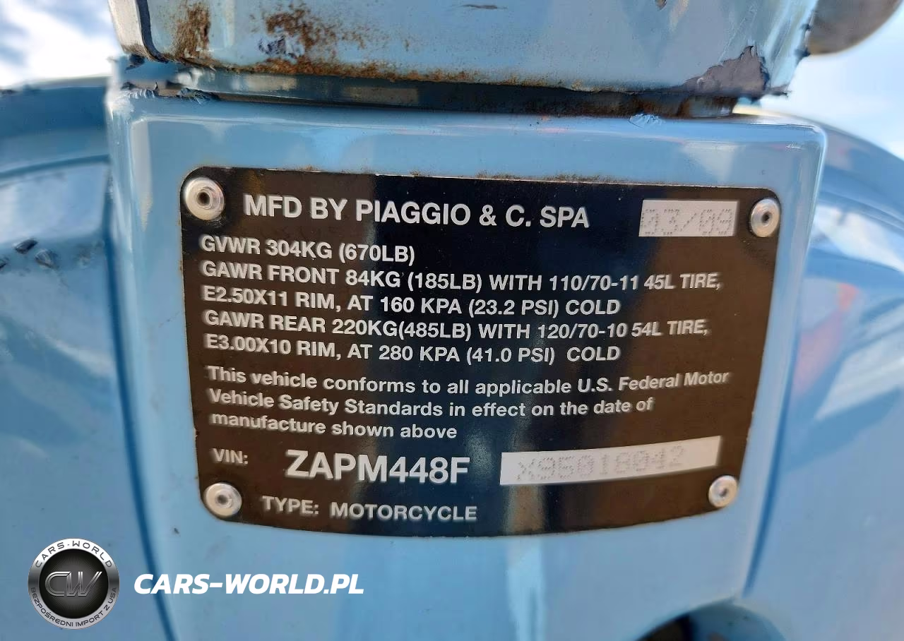 2009 Vespa Lx 150 VIN:ZAPM448FX95018042 - 9
