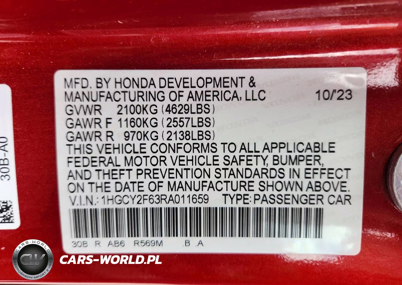 2024 Honda Accord Hybrid Exl VIN:1HGCY2F63RA011659 - 12