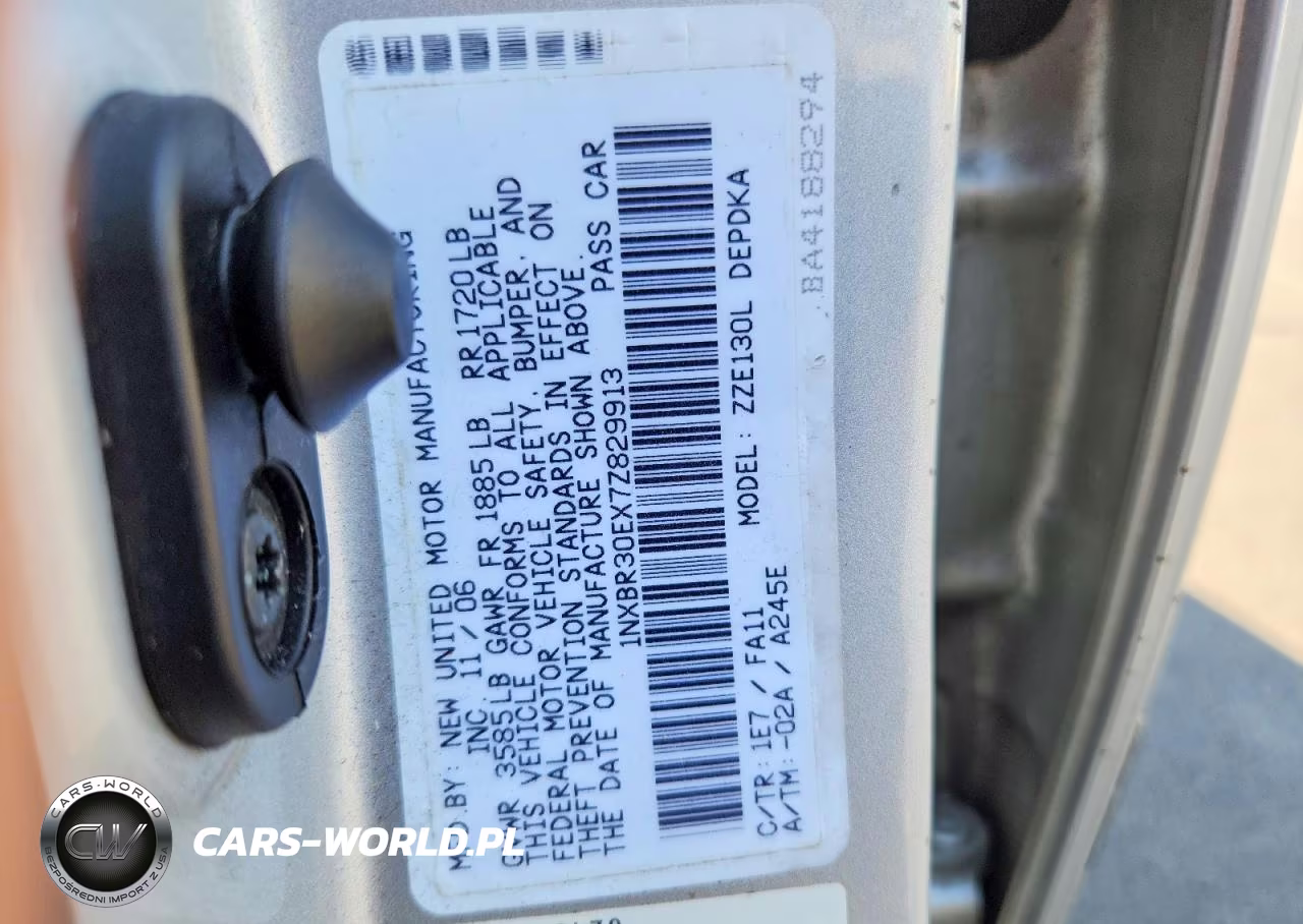 2007 Toyota Corolla Ce VIN:1NXBR30EX7Z829913 - 13