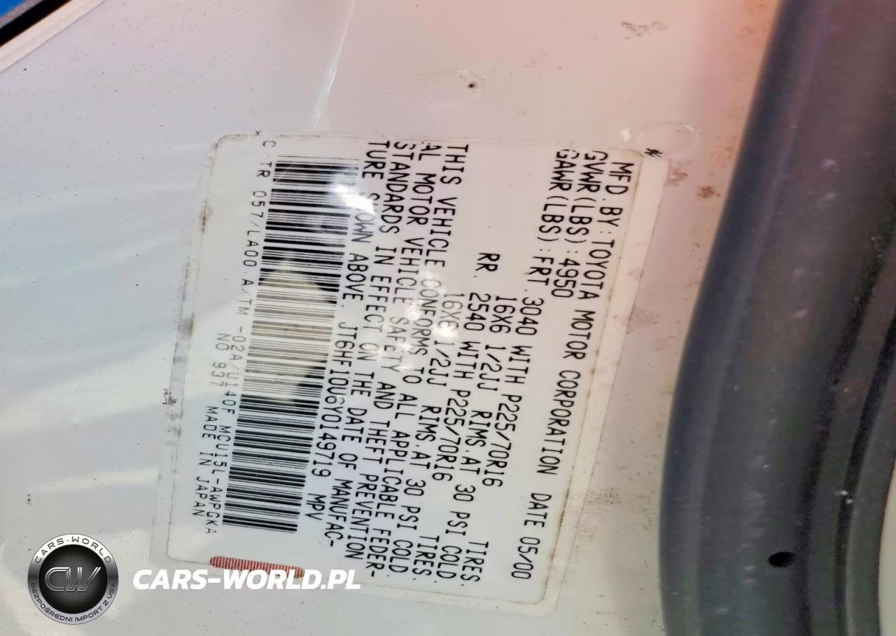 2000 Lexus Rx 300 VIN:JT6HF10U6Y0149719 - 13
