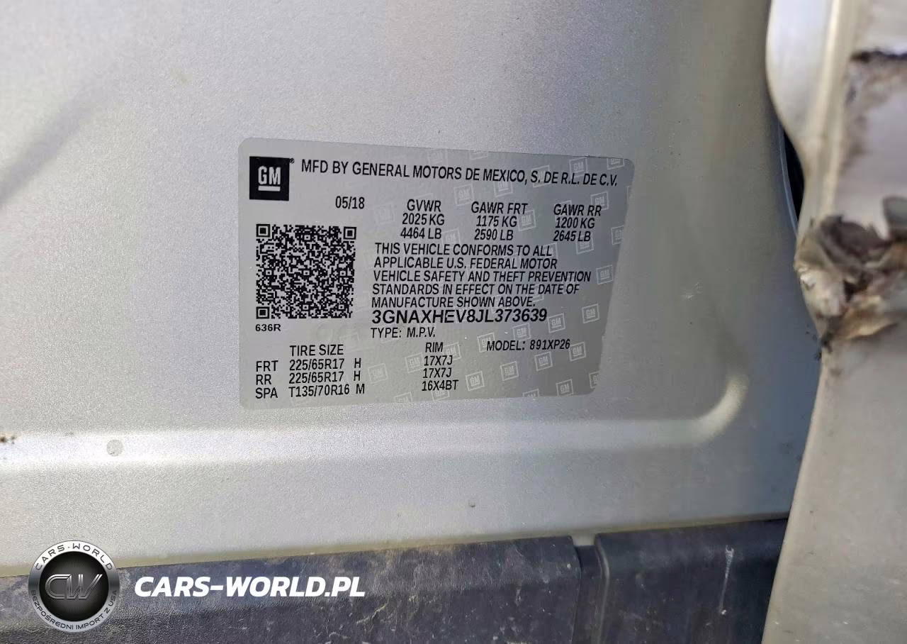 2018 Chevrolet Equinox Ls VIN:3GNAXHEV8JL373639 - 14