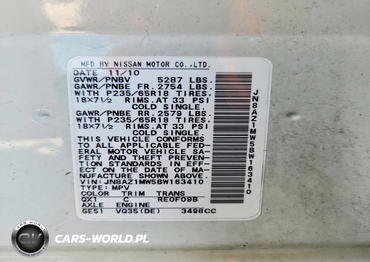 2011 Nissan Murano S VIN:JN8AZ1MW5BW163410 - 13