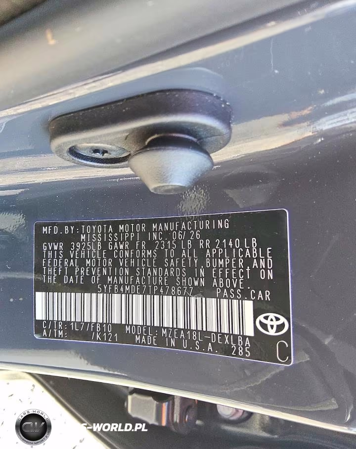 2026 Toyota Corolla Le VIN:5YFB4MDE7TP478677 - 12