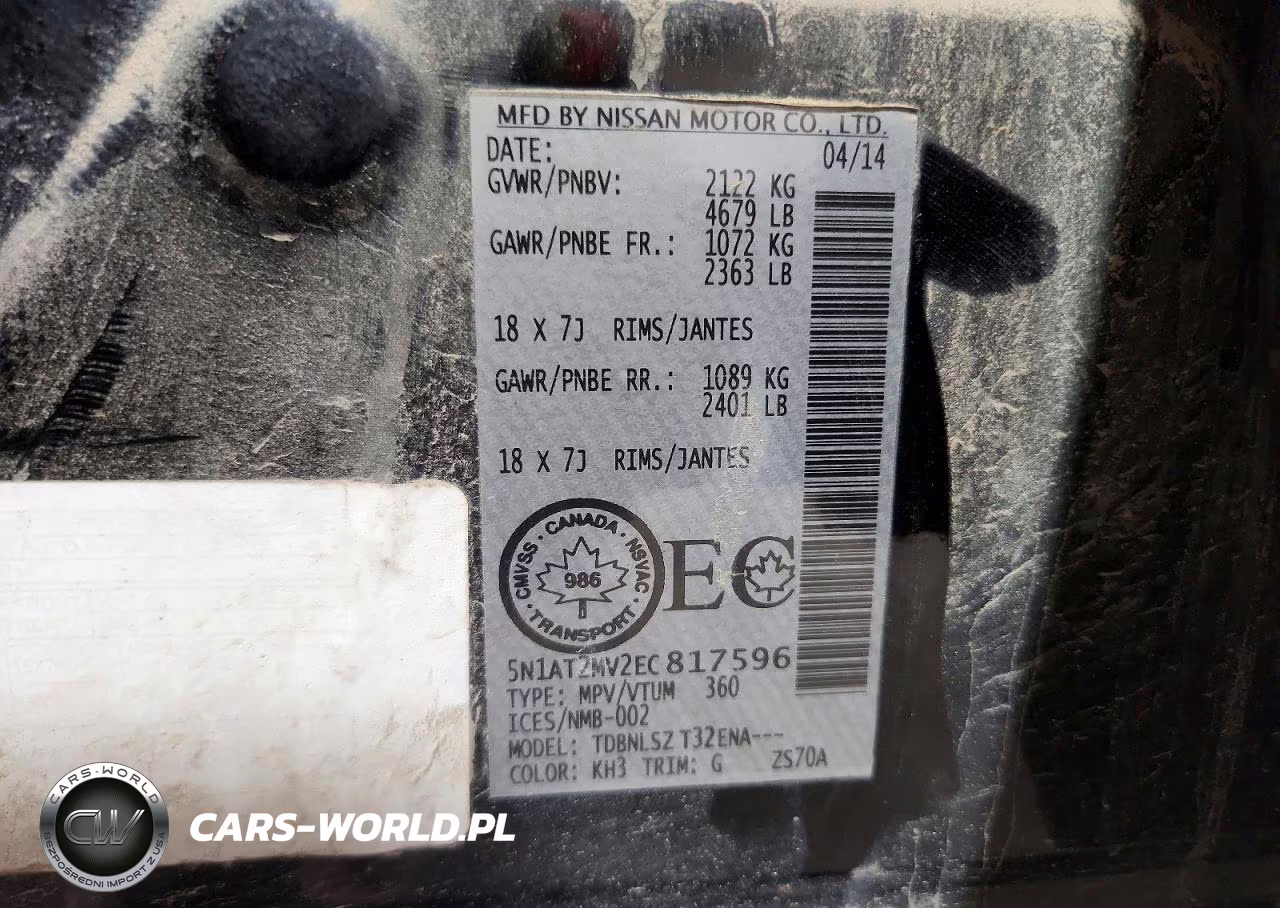 2014 Nissan Rogue S VIN:5N1AT2MV2EC817596 - 13