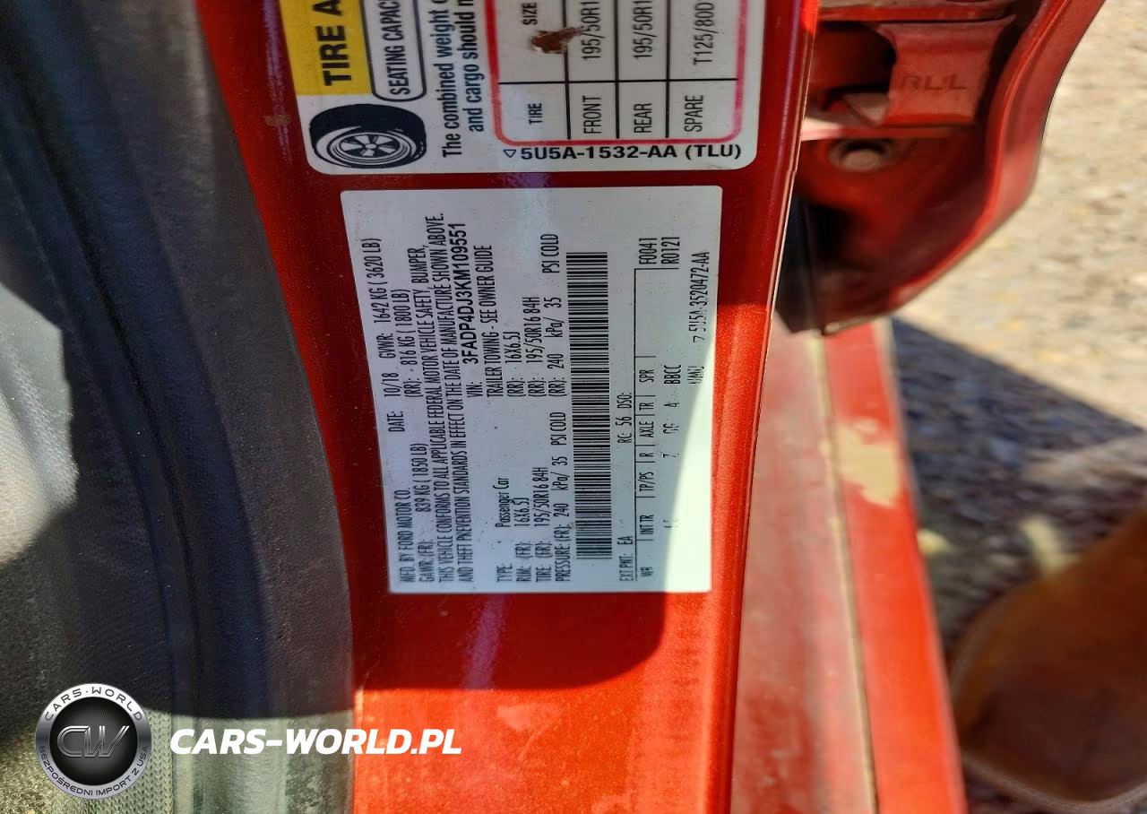 2019 Ford Fiesta St VIN:3FADP4DJ3KM109551 - 12
