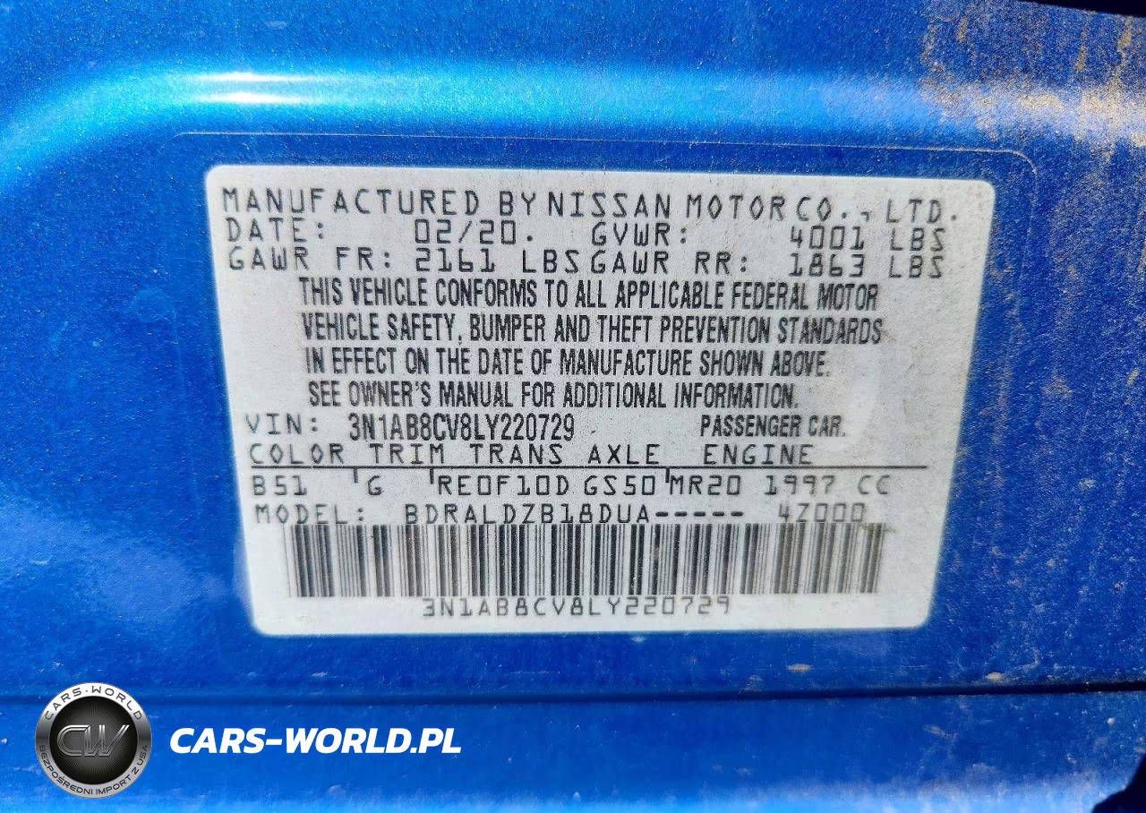 2020 Nissan Sentra Sv VIN:3N1AB8CV8LY220729 - 12