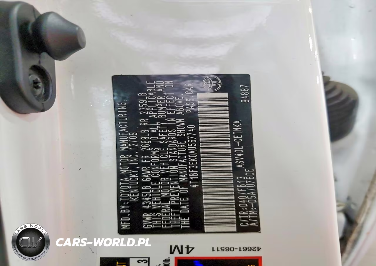 2010 Toyota Camry Base VIN:4T1BF3EK0AU567740 - 12