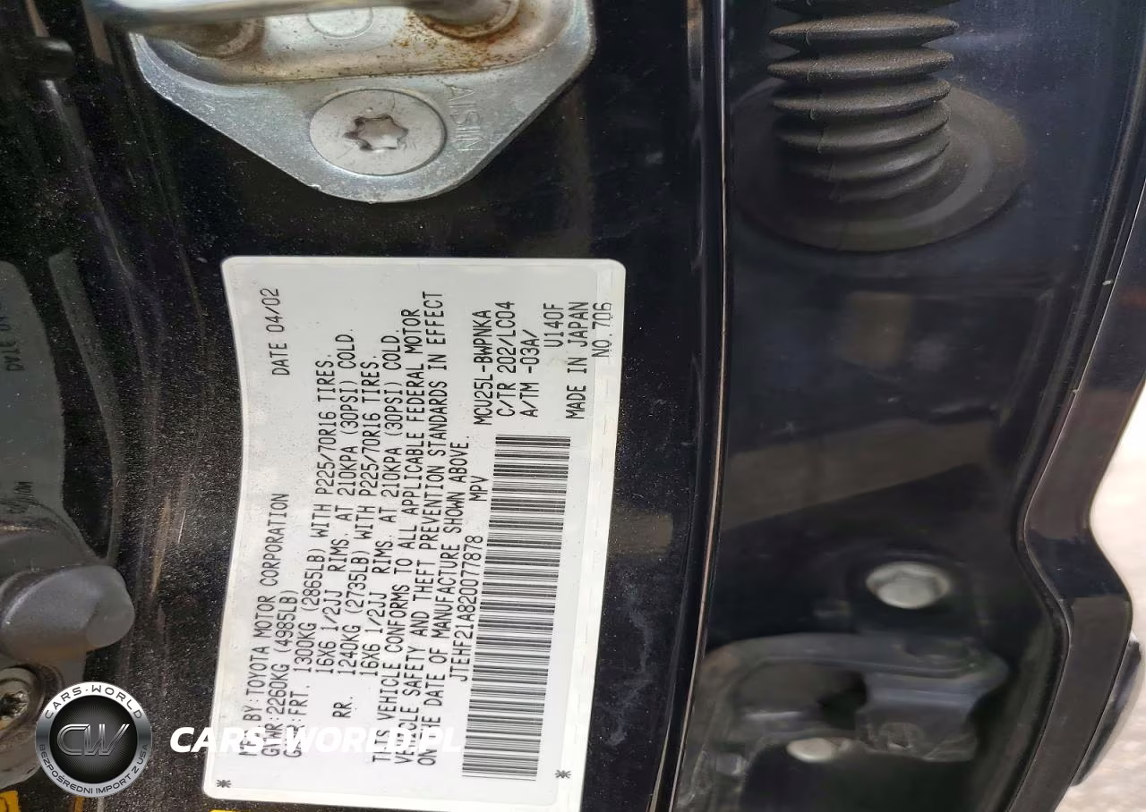 2002 Toyota Highlander Limited VIN:JTEHF21A820077878 - 13