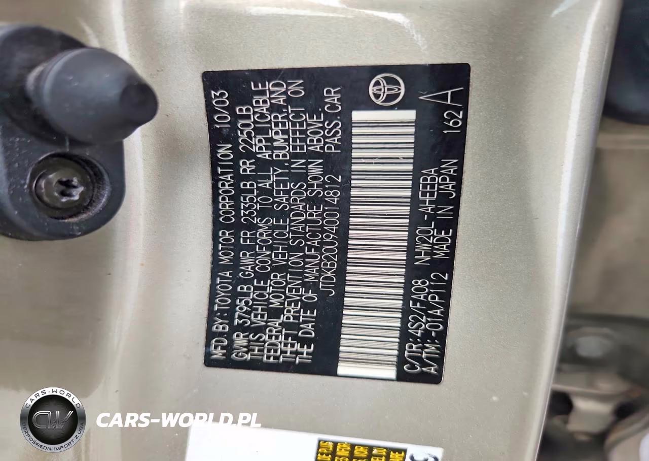 2004 Toyota Prius Base VIN:JTDKB20U940014812 - 12