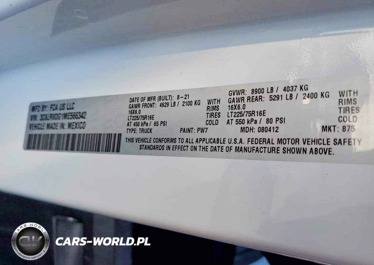 2021 Ram Promaster 2500 Delivery Van VIN:3C6LRVDG1ME566342 - 14