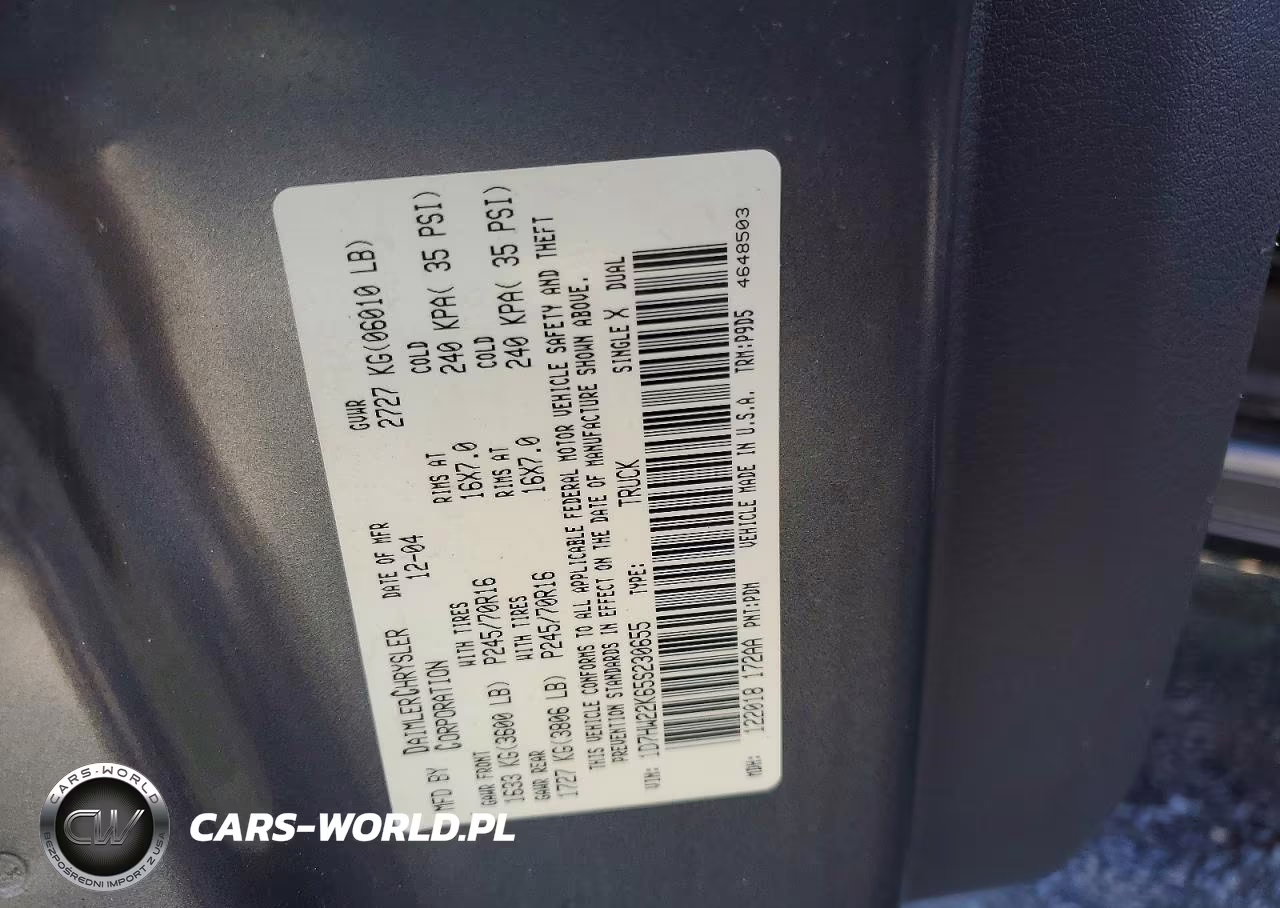 2005 Dodge Dakota St VIN:1D7HW22K65S230655 - 12