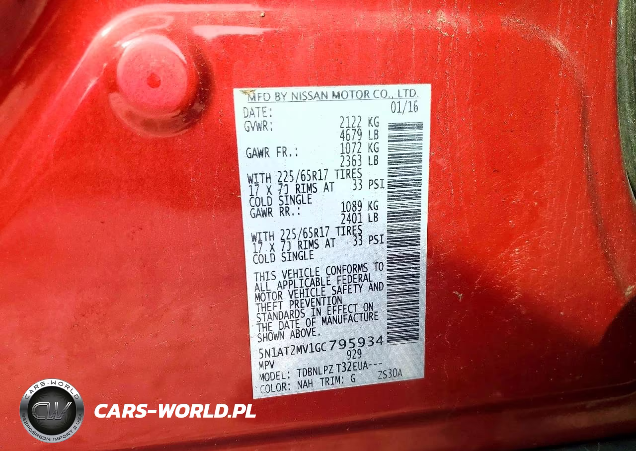 2016 Nissan Rogue S VIN:5N1AT2MV1GC795934 - 14