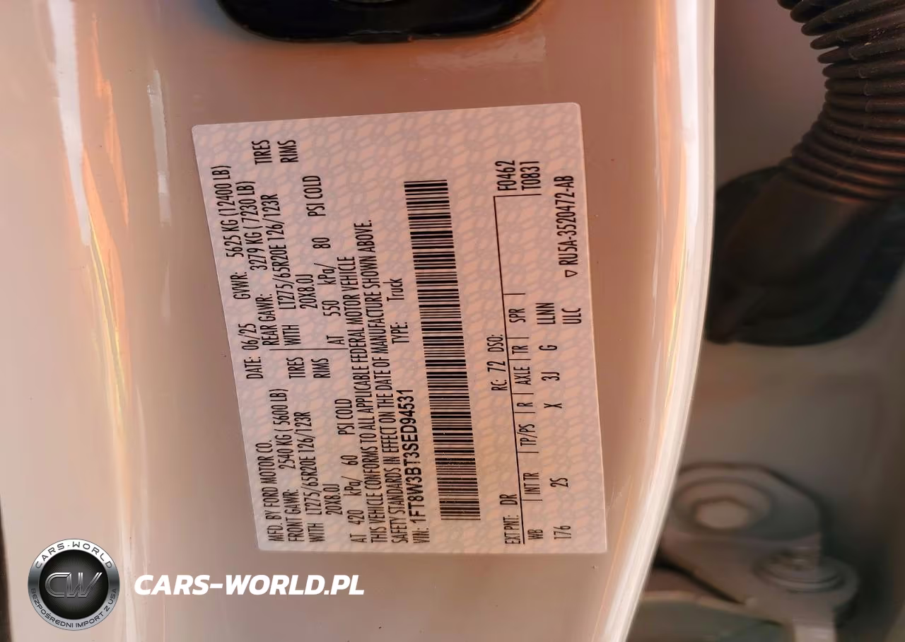 2025 Ford F350 Super Duty VIN:1FT8W3BT3SED94531 - 12