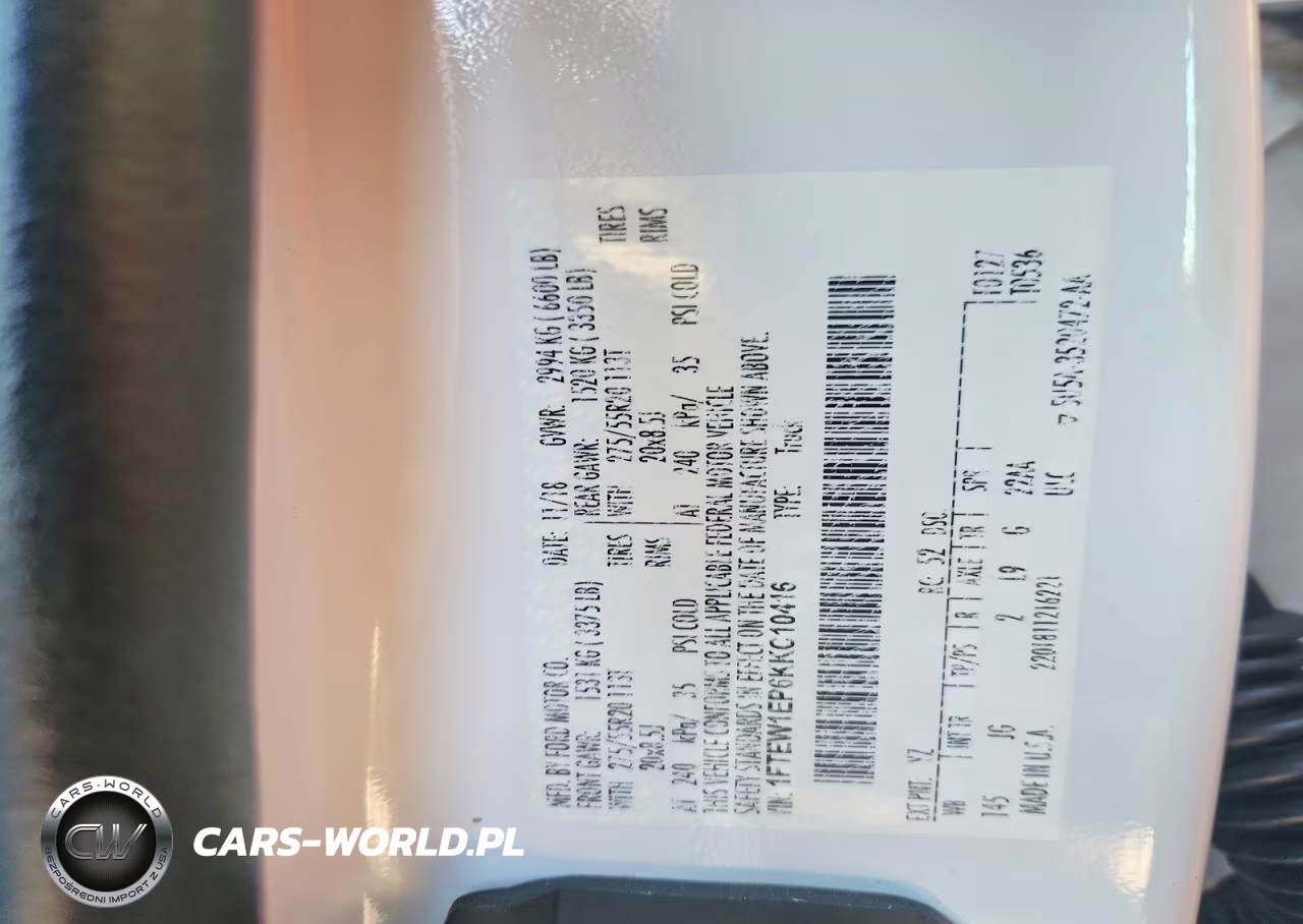 2019 Ford F150 Supercrew VIN:1FTEW1EP6KKC10416 - 12