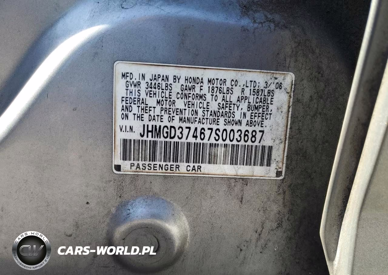 2007 Honda Fit VIN:JHMGD37467S003687 - 12