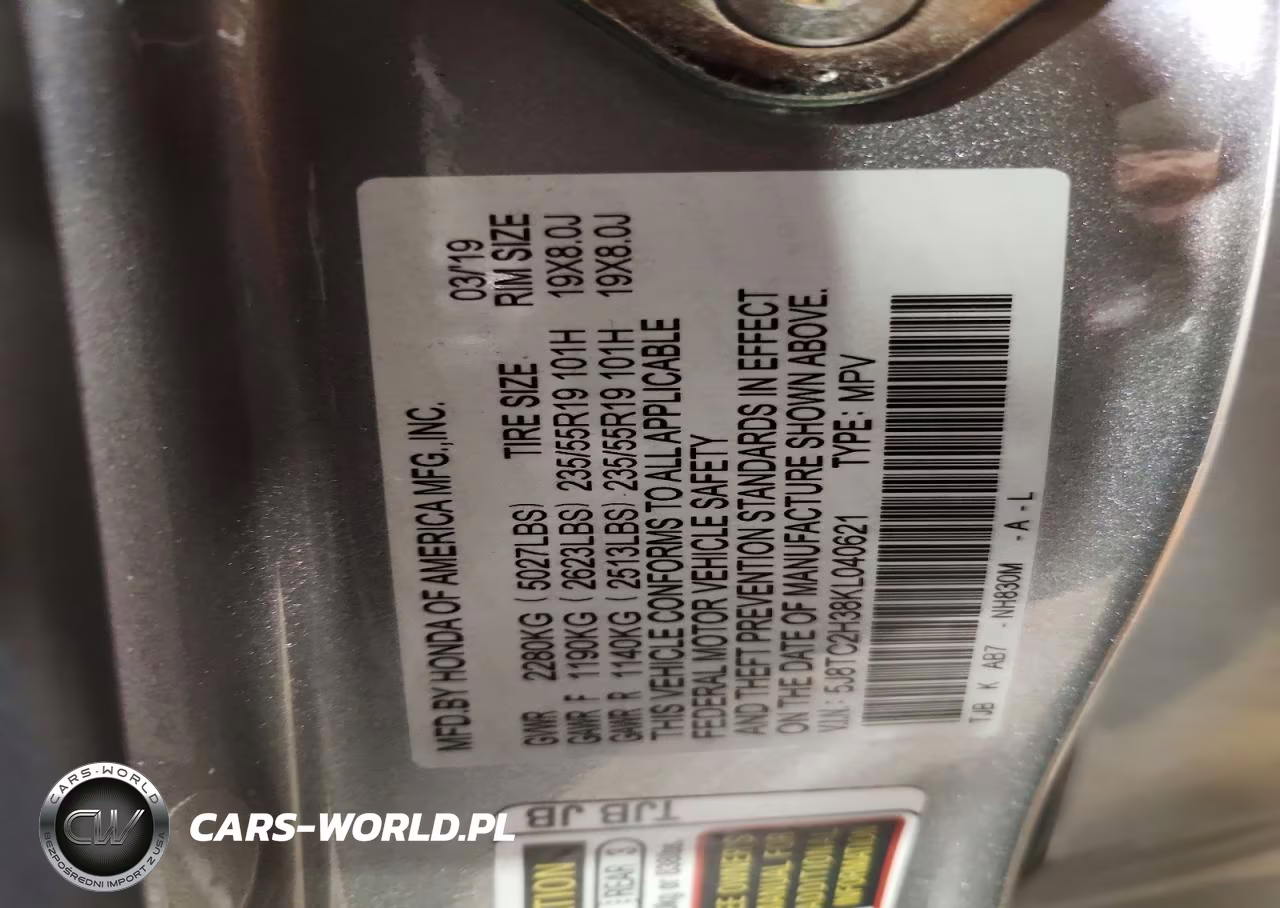 2019 Acura Rdx VIN:5J8TC2H38KL040621 - 13