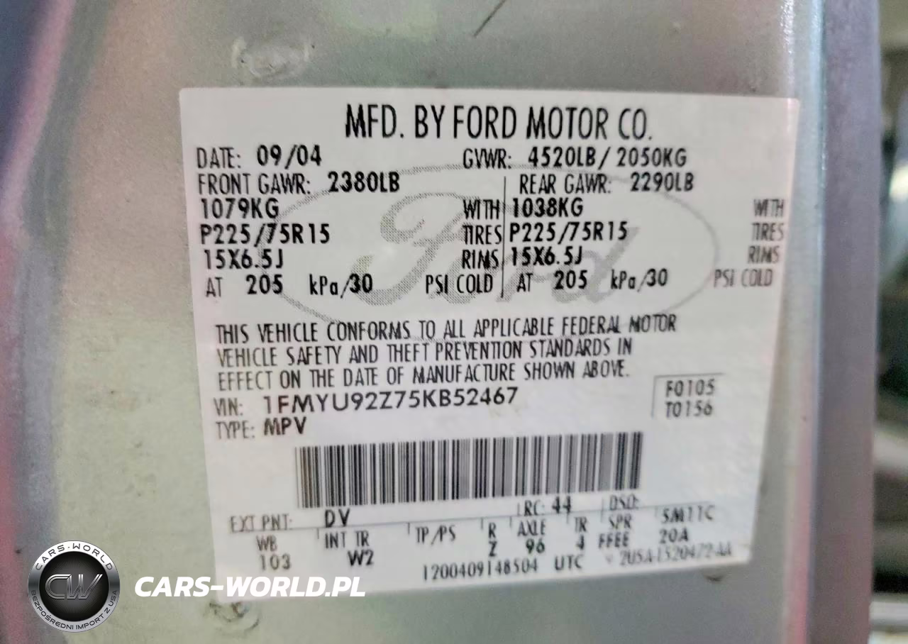 2005 Ford Escape Xls VIN:1FMYU92Z75KB52467 - 12