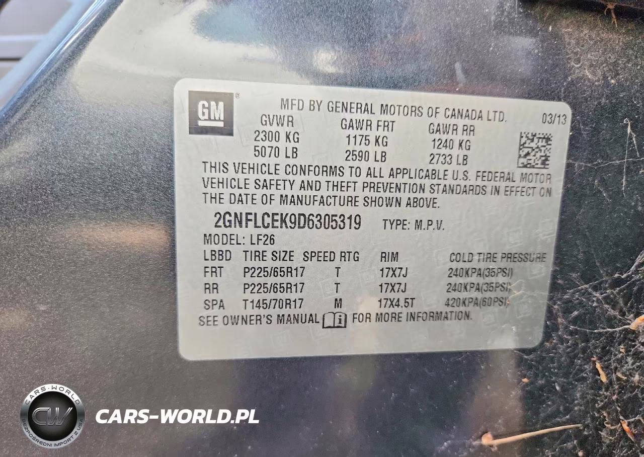 2013 Chevrolet Equinox Ls VIN:2GNFLCEK9D6305319 - 13