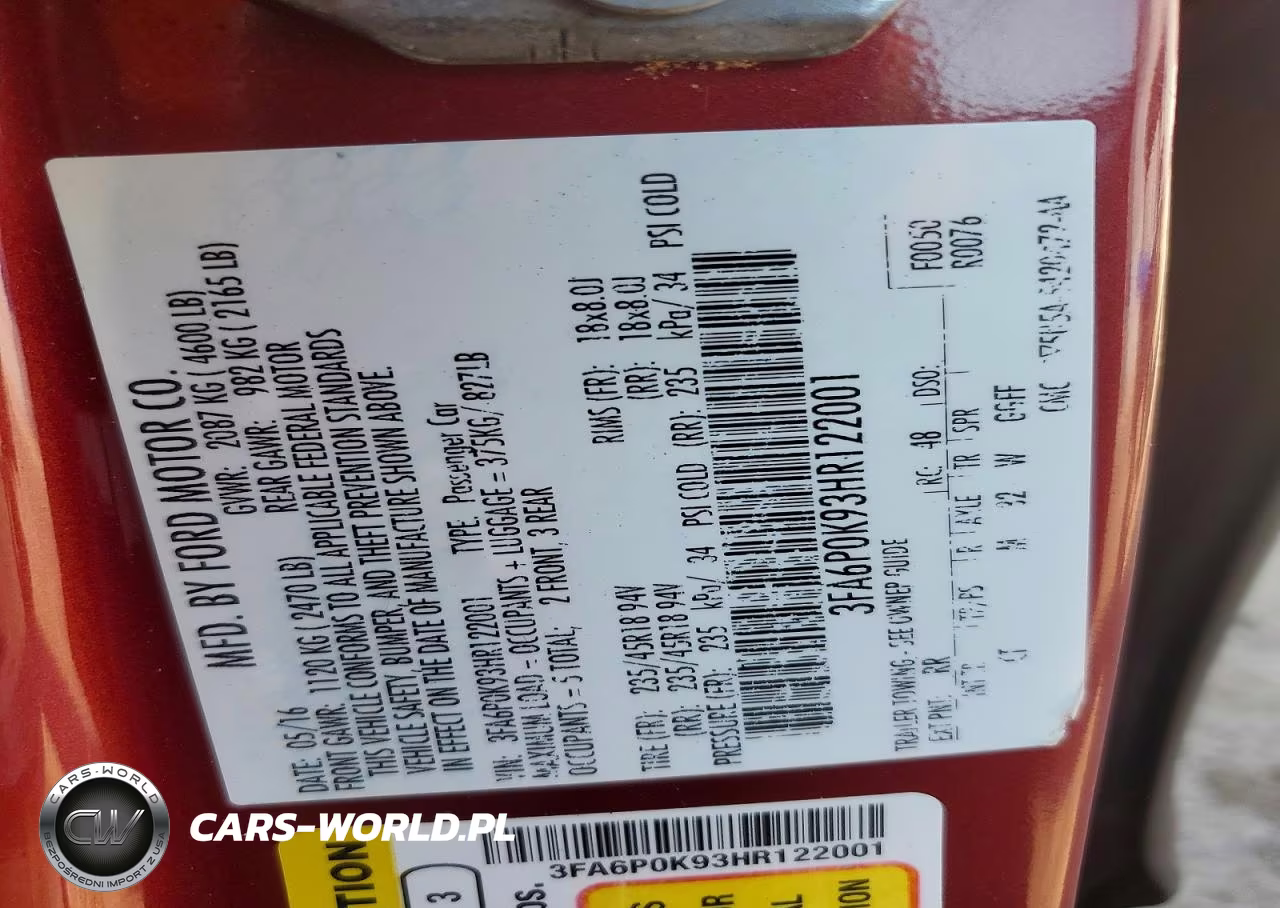 2017 Ford Fusion Titanium VIN:3FA6P0K93HR122001 - 12
