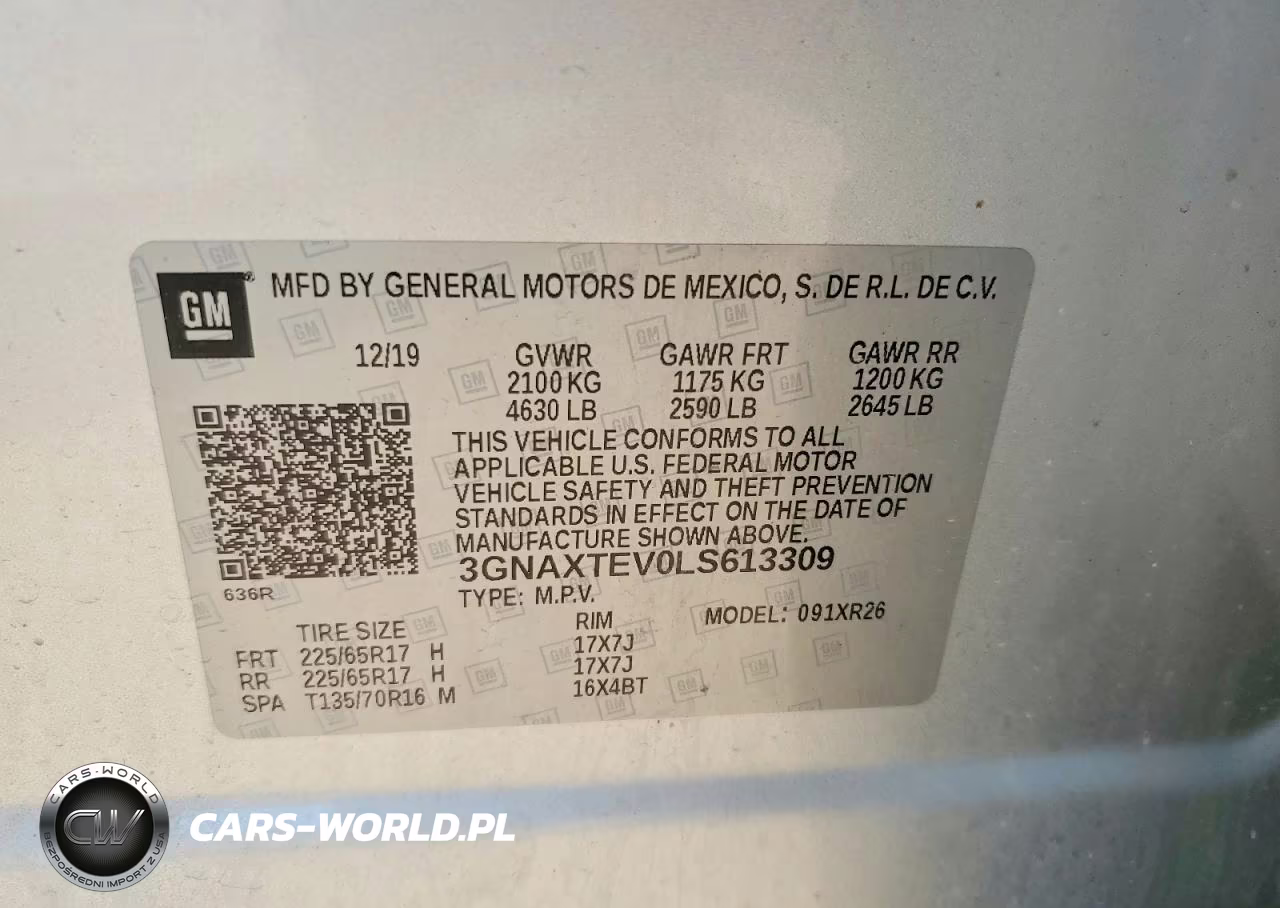 2020 Chevrolet Equinox Lt VIN:3GNAXTEV0LS613309 - 14