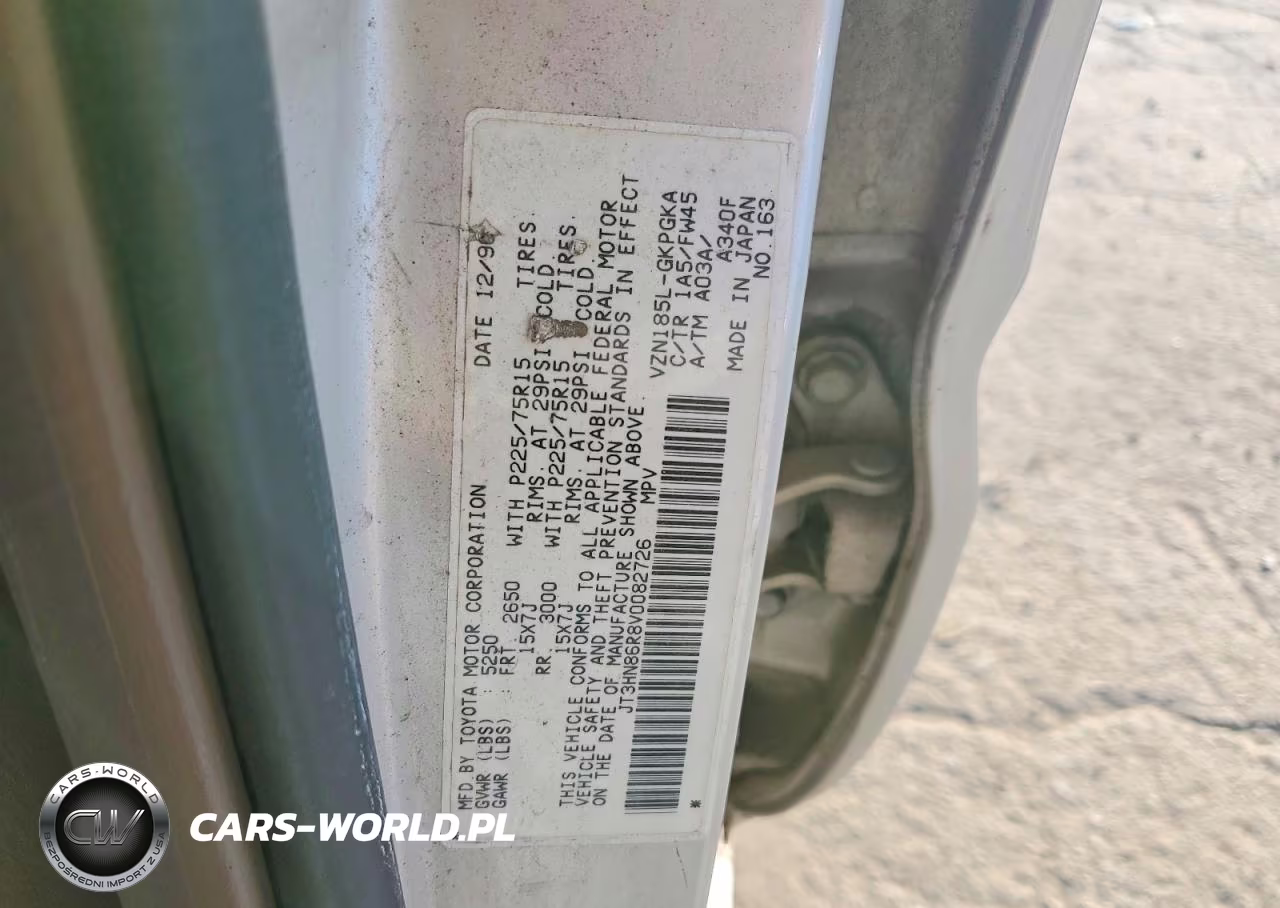 1997 Toyota 4Runner Sr5 VIN:JT3HN86R8V0082726 - 12