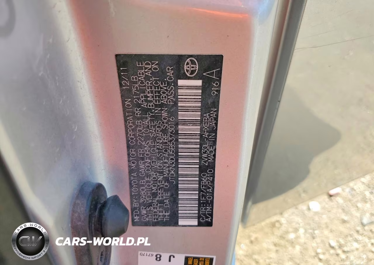 2011 Toyota Prius Three VIN:JTDKN3DU5B5373016 - 12