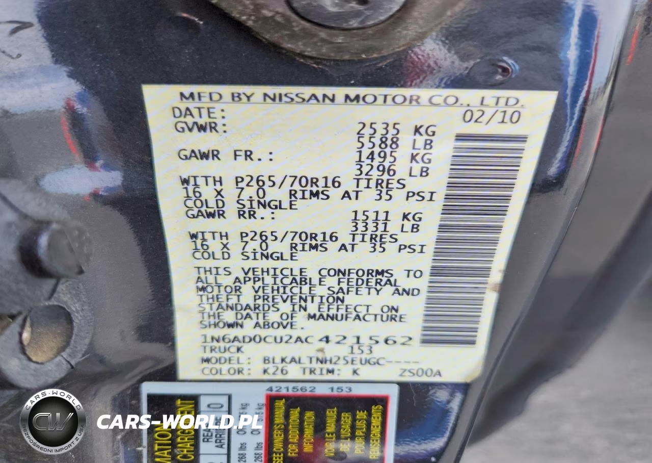 2010 Nissan Frontier Se V6 VIN:1N6AD0CU2AC421562 - 12