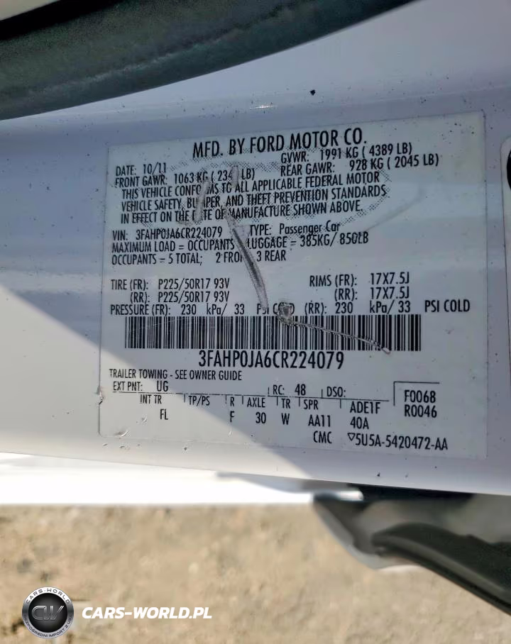 2012 Ford Fusion Sel VIN:3FAHP0JA6CR224079 - 13