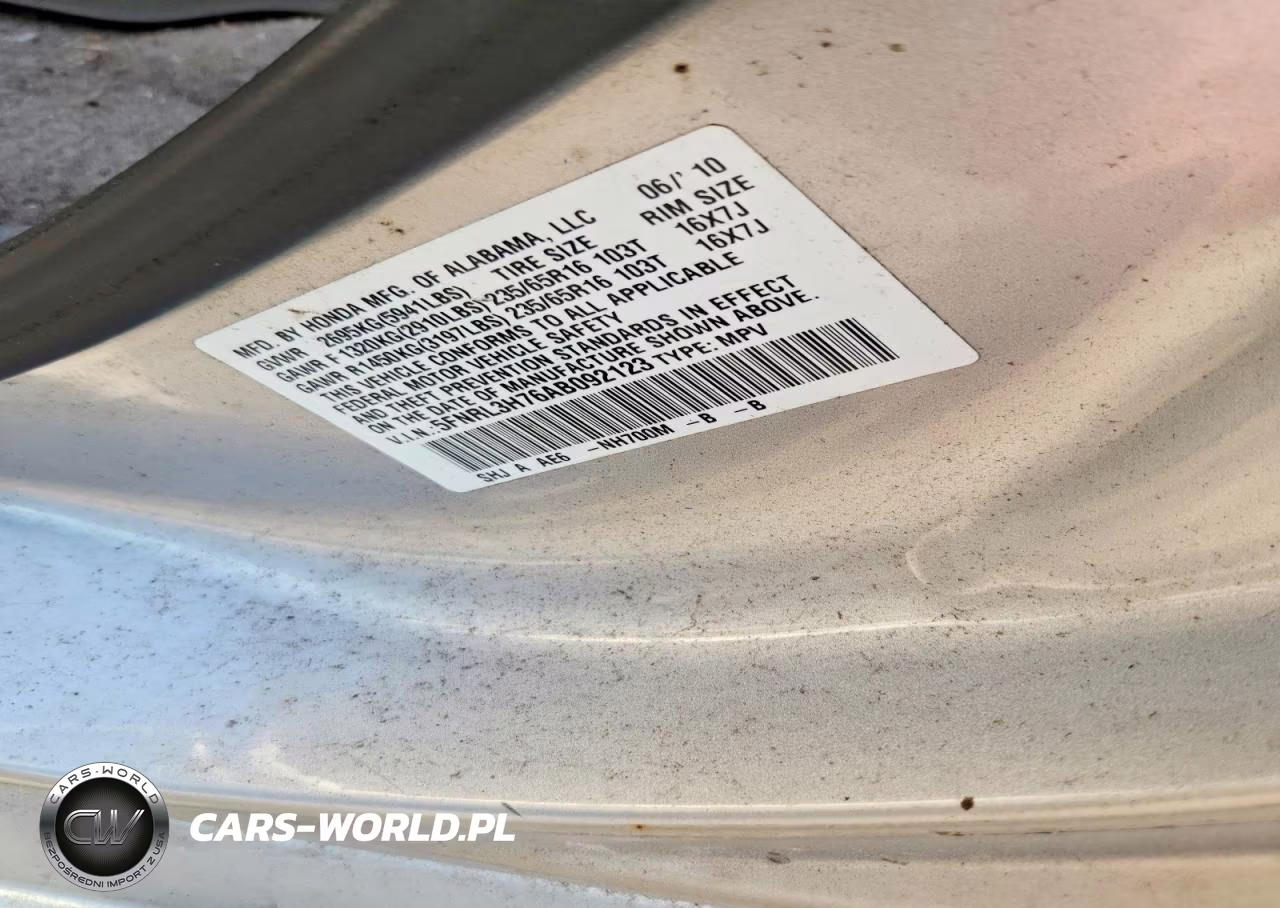 2010 Honda Odyssey Exl VIN:5FNRL3H76AB092123 - 13