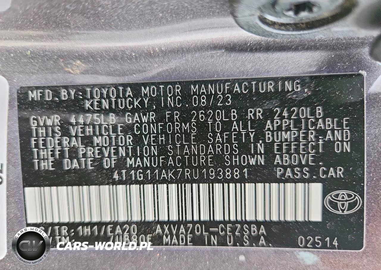 2024 Toyota Camry Se VIN:4T1G11AK7RU193881 - 12